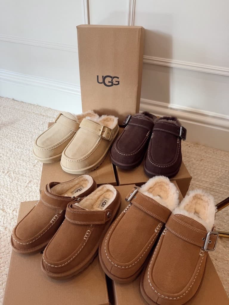 Goldenstar, Tasman and Tazzelle — slip-on UGG comfort for home, errands and everything in between.